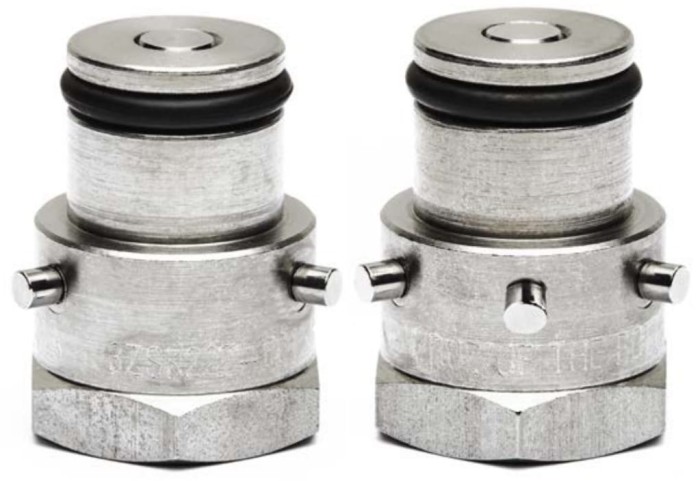 Fitting KOMPLET PŁYN/GAZ PIN LOCK  9/16 UNF UŻYWANE