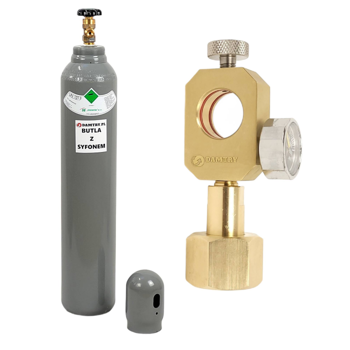 Zestaw Butla 8l i Przetoczka ALFA-8 do Sodastream Quick Connect Różowe Naboje