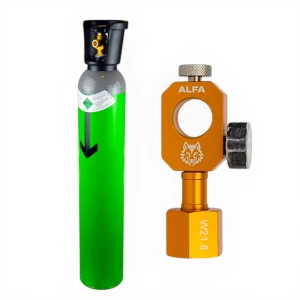 Butla CO2 z Syfonem 8l (6kg) + Przetoczka ALFA10 do Nabojów Sodastream QC Różowe
