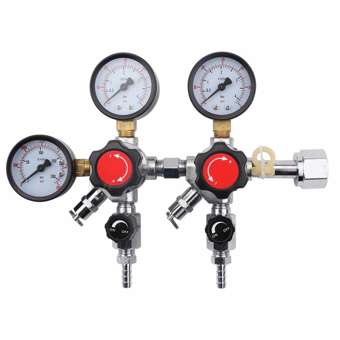 REDUKTOR DWA MODUŁY CO2 6MM