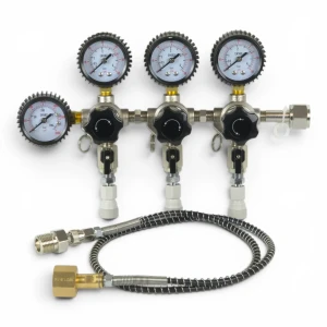 Reduktor CO2 Trzy Moduły 3,2 BAR 3/8 + Przedłużka Przedłużacz 1m W21,8
