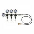 Reduktor CO2 Trzy Moduły 3,2 BAR 3/8 + Przedłużka Przedłużacz 1m W21,8