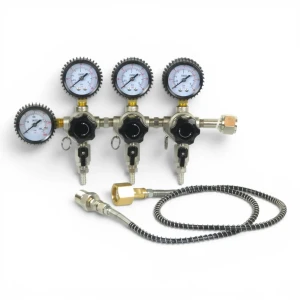 Reduktor CO2 Trzy Moduły 3,2 BAR 8mm + Przedłużka Przedłużacz 1m W21,8