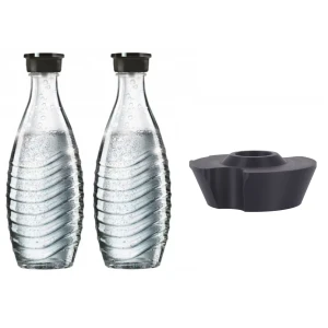  2x Butelka Szklana Karafka + Adapter do Saturatora SodaStream DUO