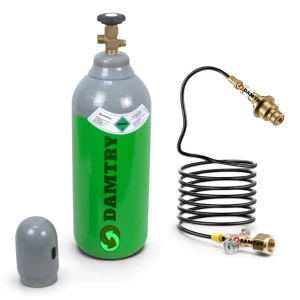 Butla CO2 pełna 8l (6kg) BECZUŁKA i Przewód 2,5m z Adapterem  ALU Quick Connect