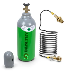 Butla CO2 pełna 8l (6kg) BECZUŁKA i Przewód 7,5m z Adapterem  ALU Quick Connect