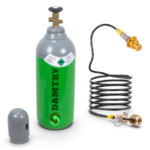Butla CO2 pełna 8l 6kg BECZUŁKA + Przewód 2,5m + Adapter Quick Connect ALU