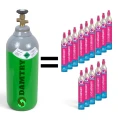 Butla CO2 pełna 8l 6kg BECZUŁKA + Przewód 2,5m + Adapter Quick Connect ALU