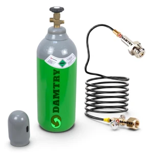Butla CO2 pełna 8l 6kg BECZUŁKA + Przewód 2,5m + Adapter TR21x4 Twist MOS