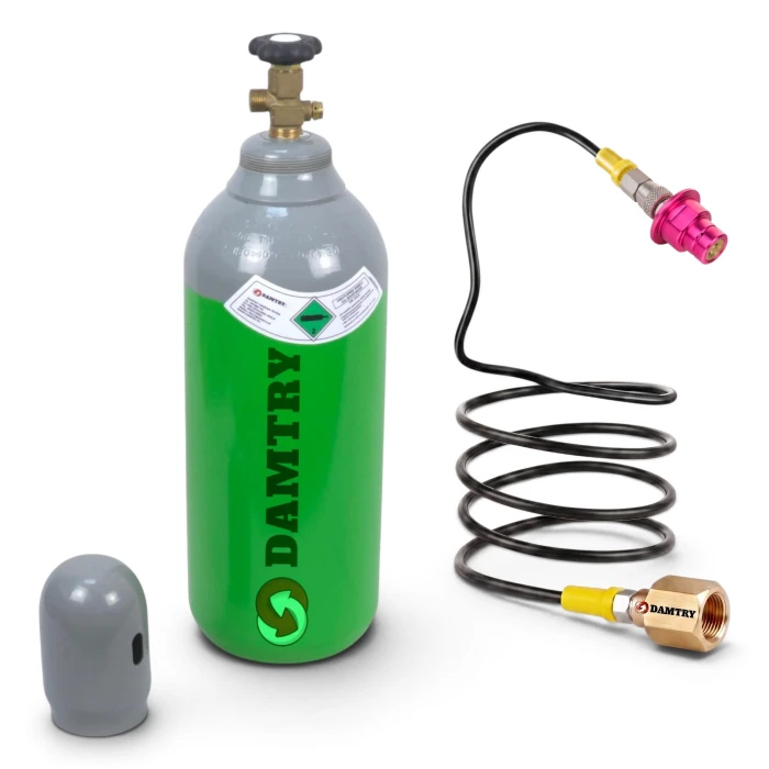 Butla CO2 pełna 8l 6kg BECZUŁKA + Przewód 1,25m + Adapter Quick Connect MOS