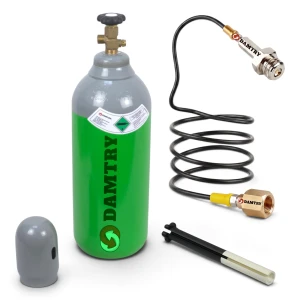 Butla CO2 pełna 8l 6kg BECZUŁKA + Przewód 1,25m Adapter TR21x4 MOS + Klucz