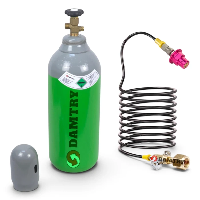 Butla CO2 pełna 8l 6kg BECZUŁKA + Przewód 5m + Adapter Quick Connect MOS