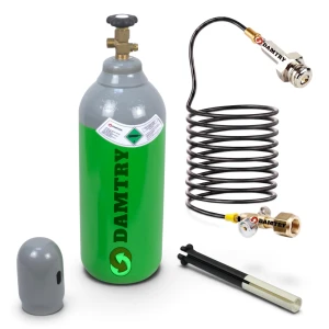 Butla CO2 pełna 8l 6kg BECZUŁKA + Przewód 5m Adapter TR21x4 MOS + Klucz
