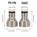 Nakrętka do Głowic Kegów Ball Lock 5/8" Gaz i Płyn Zestaw 2 szt. INOX