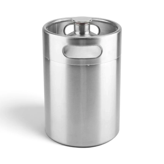 Mini Keg 5L Srebrny Beczka do Piwa Stal Nierdzewna INOX Korek Wkręcany