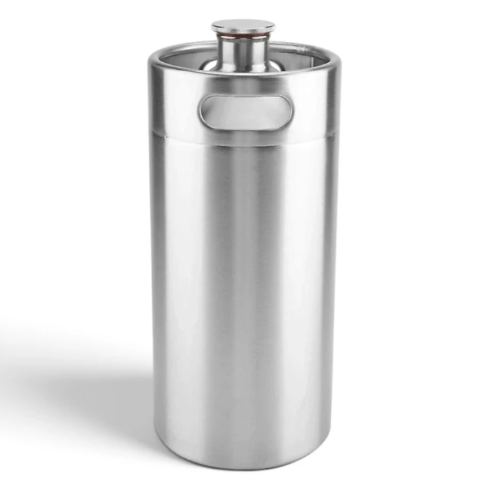 Mini Keg 10L Srebrny Beczka do Piwa Stal Nierdzewna INOX Korek Wkręcany